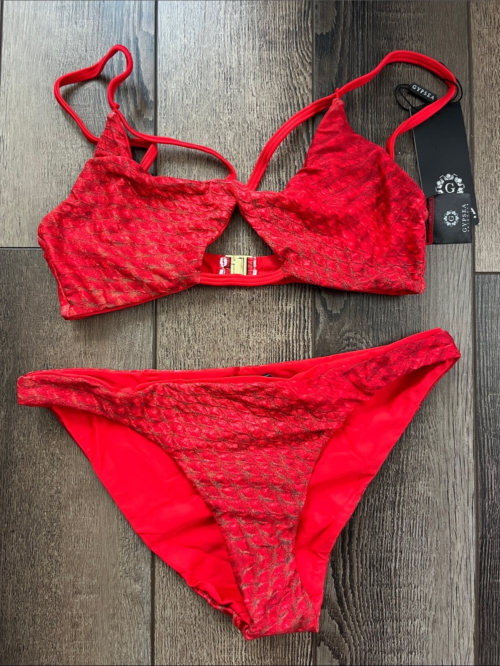 Gypsea Swimwear Red Mermaid Bikini 2 Piece